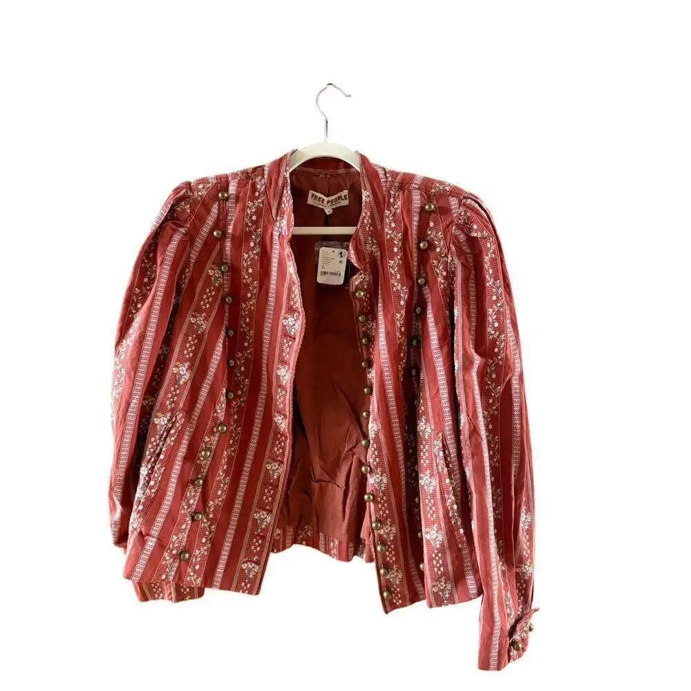 NWT Free People Sorel Rust Red Cottage Jacket XL